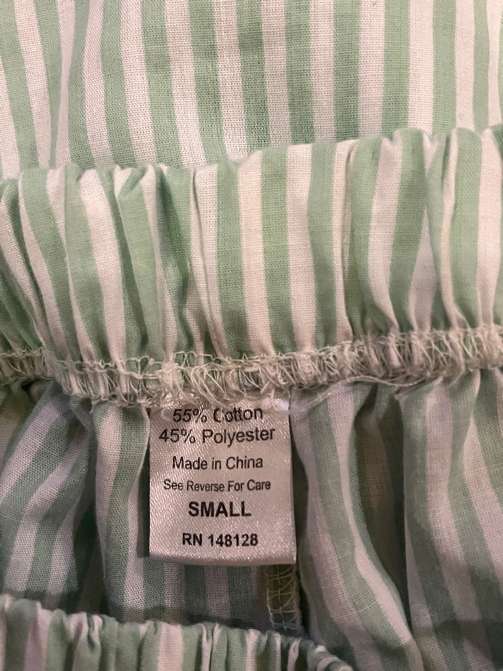 Love Women’s Mint & White Striped Pajama Bottoms, Size S - Picture 4 of 4